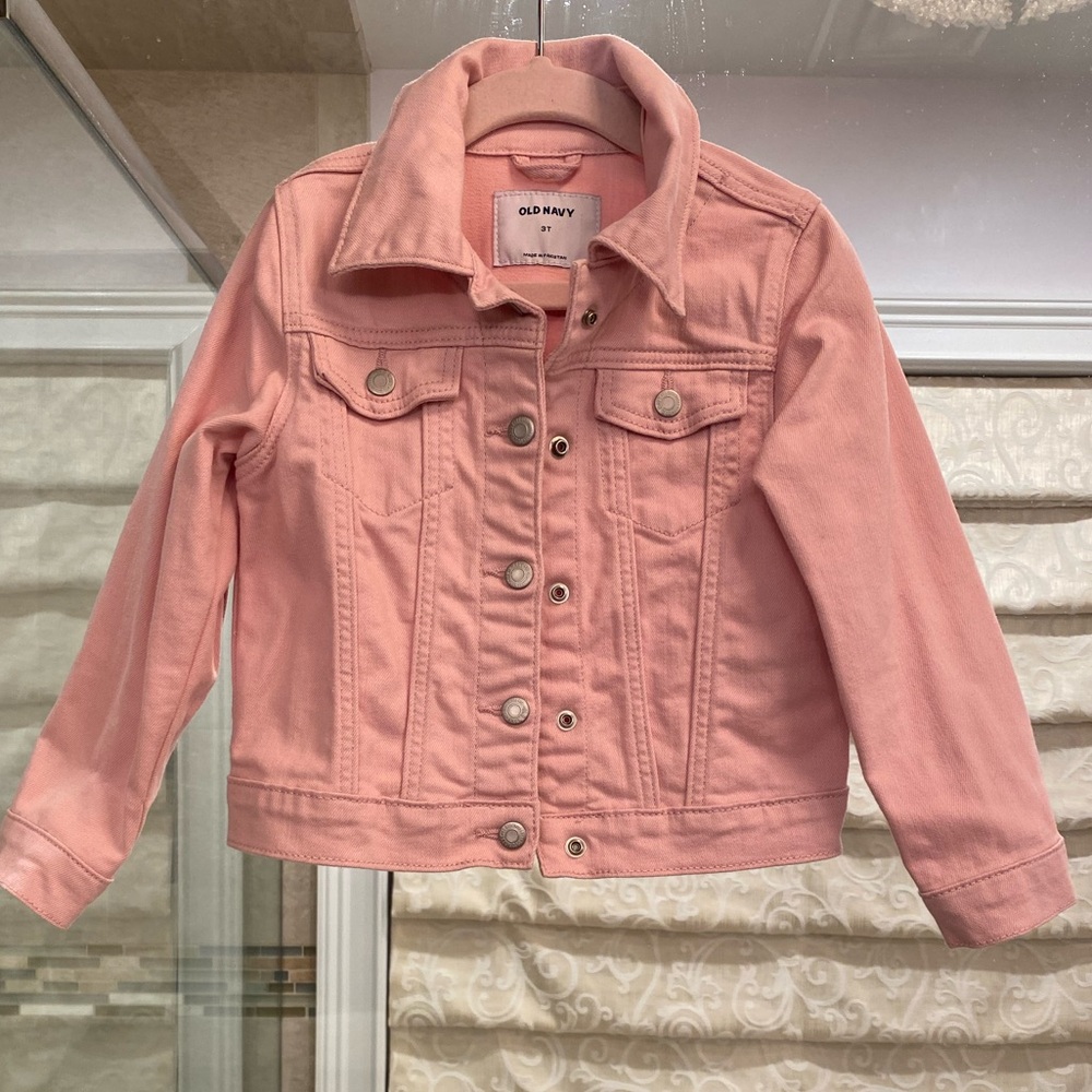 Girls pink jean jacket, Old Navy, 3T